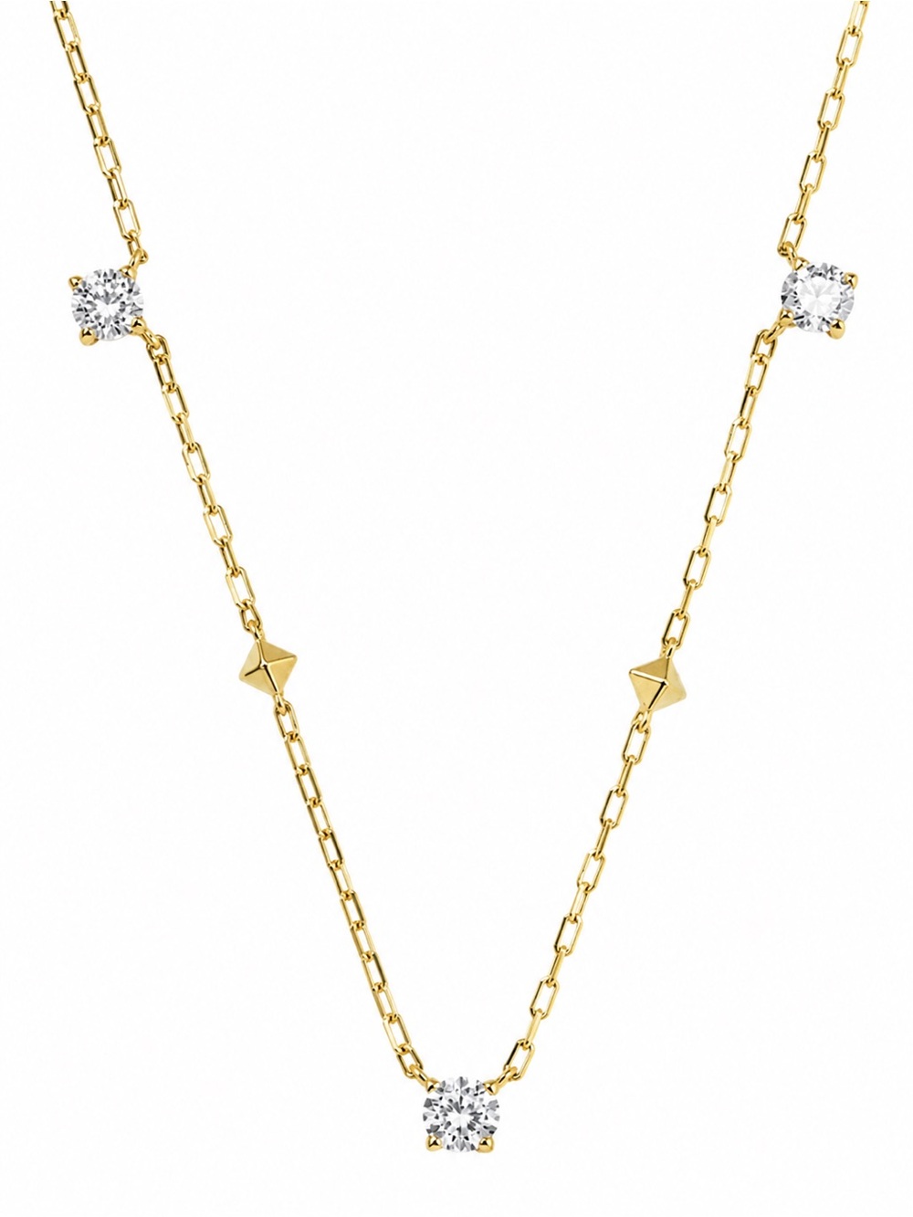 Kendra Scott Jada Gold Strand Necklace in White Crystal